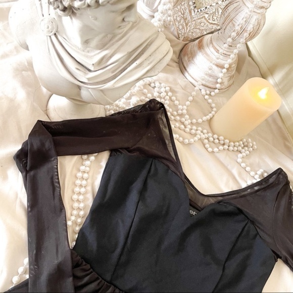 NEW BEBE Half Mesh Ruffle Top - Picture 6 of 6